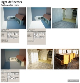 Light deflectors: early render tests