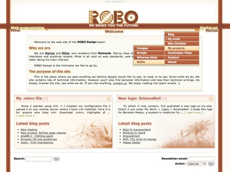 ROBO Design v5.5 - Front page