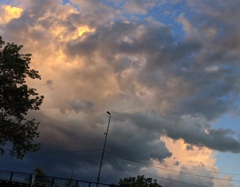 Evening storm clouds