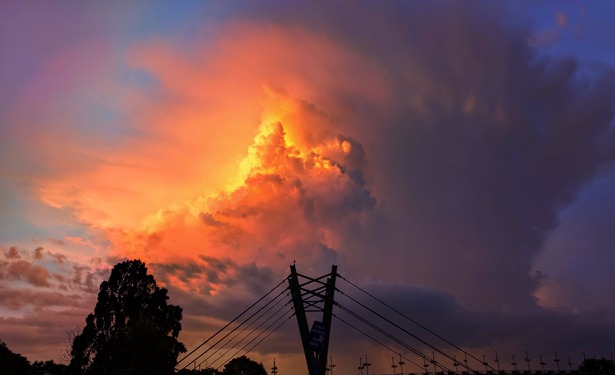 Gold storm clouds