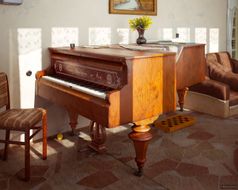 The piano room