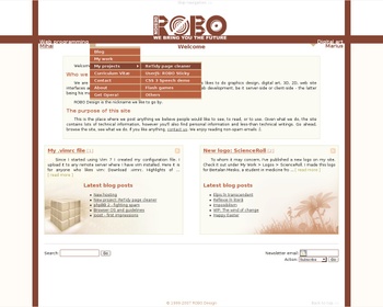 ROBO Design v5 - front page