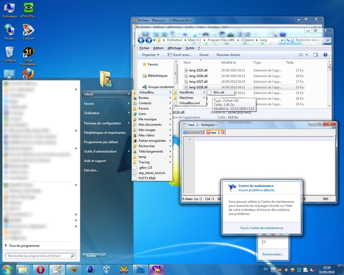 Screen 2: Windows Aero default theme