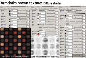 Shader: armchairs brown couverture diffuse colour