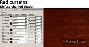 The red curtains: diffuse channel shader